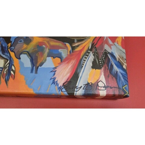Shay B Dean "American Natives" Print Art Work Giclee On Canvas 16" X 24" Signed - Picture 2 of 8